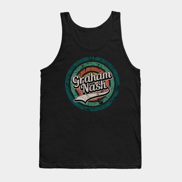 Graham Nash // Retro Circle Crack Vintage Tank Top by People Mask